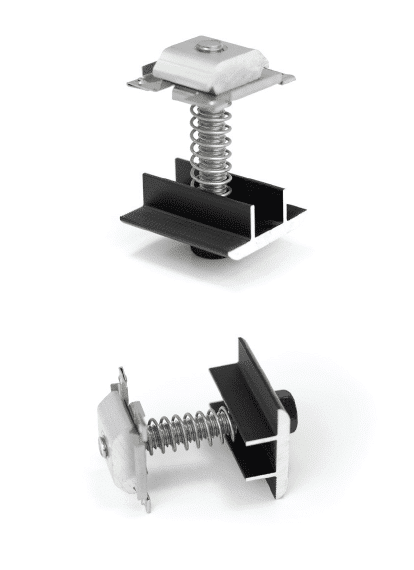 Morsetto centrale fissaggio pannelli fotovoltaici